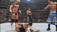 Puder was punished in the Rumble match for hurting Kurt Angle.